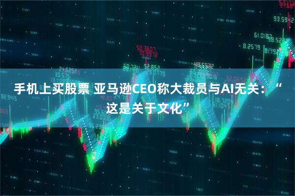手机上买股票 亚马逊CEO称大裁员与AI无关:“这是关于文化”