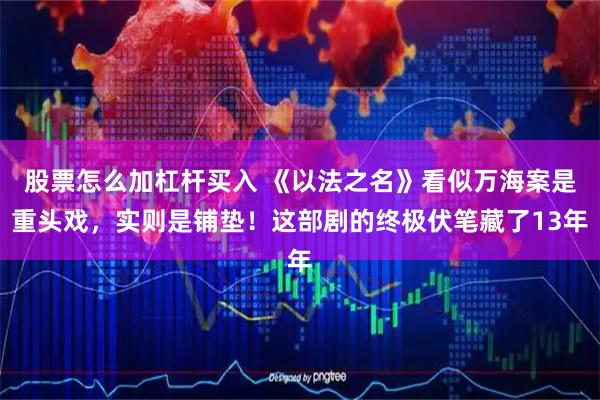 股票怎么加杠杆买入 《以法之名》看似万海案是重头戏,实则是铺垫!这部剧的终极伏笔藏了13年